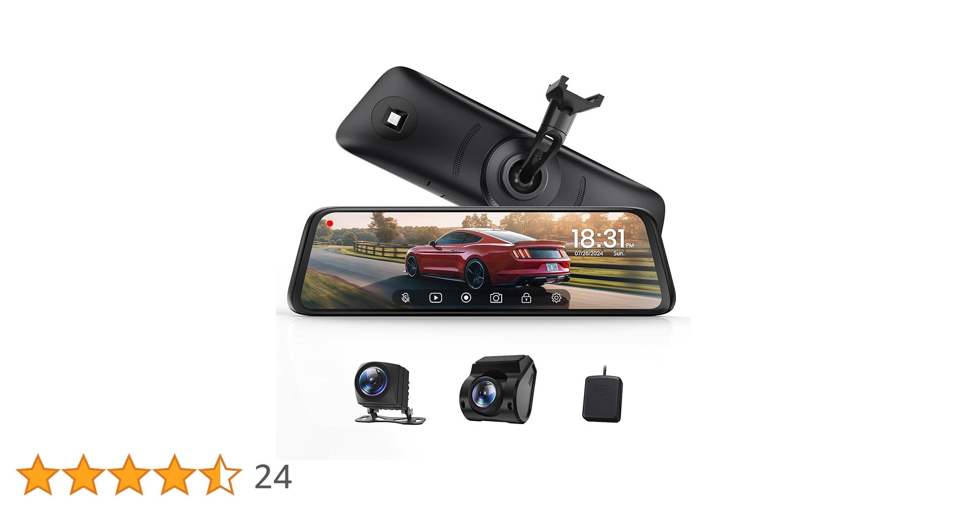 新品未使用・REAR-VIEW MIRROR ミラー型ドライブレコーダー 楽天市場】ドライブレコーダー ミラー型 前後 3カメラ 右側